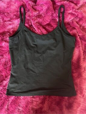 Classic Black Backless Spaghetti Strap Tank Top - Women